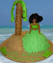 Island girl sculpted cake