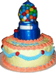 This gumball birthday cake was perfect for the young boy!
