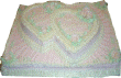 Double hearts on sheet cake base