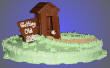 This is one of Holly's most poular cake designs: The outhouse
