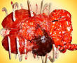 3-d abdomen cake sculpture for halloween