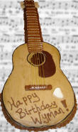 Guitar cake sculpture