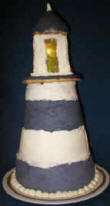 Lighthouse cake. The lady who received this cake refused to cut it for three days!